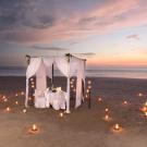 romantic dinner on the beach