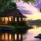 Моя большая мечта домик на берегу реки