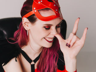 In red