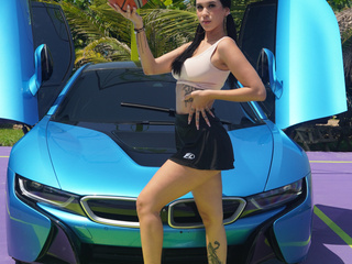 Patricia XXX in the Car BMW I8