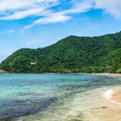 Beach El Rodeo in Santa Marta Colombia