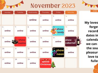 November show calendar