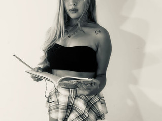 black and white