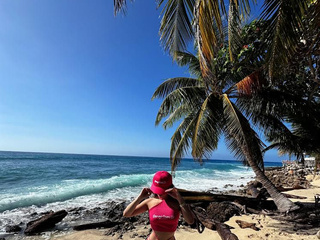 Bonga on the beach