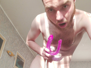 I'm naughty Playing with anal toy strip dick