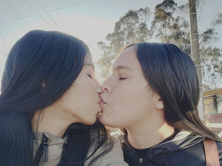 Kissing my girlfriend