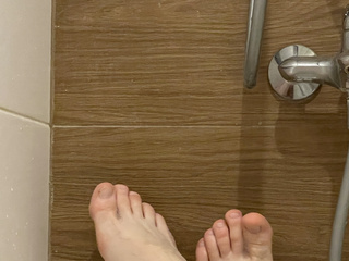 Feet and dick in bath