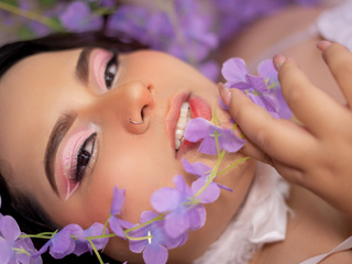 Between flowers