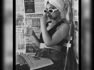 black and white