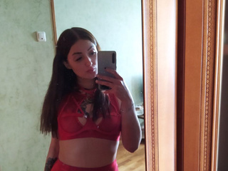 In red