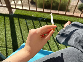 smoking cigarettes