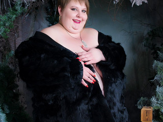 in fur coat