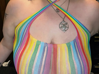 Rainbow Fishnet Bodysuit