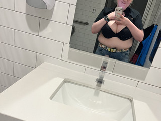 Black Juicy Couture Bra Pics in the work Bathroom