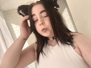 kitty in white
