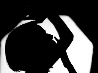 B&W Shadow Portrait