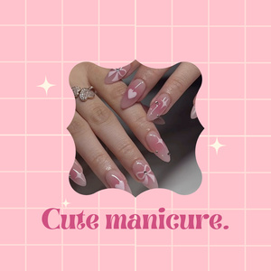 a pretty pink manicure
