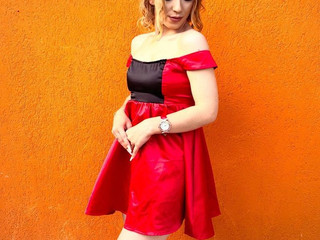 cute in red dress