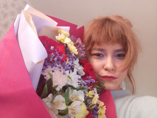 milkis with flowers