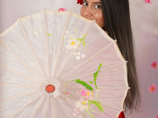 japaness cherry flower lady