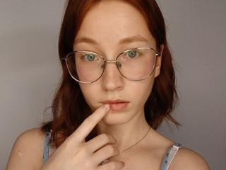 Red -haired in blue