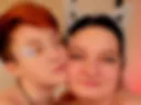 We and our pussies naked on the bed