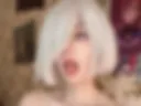 naked in cosplay 2b