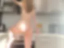 naked in the kitchen