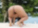 Naked in the pool
