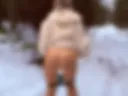 🥰 Без трусиков по снегу🔞