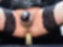 chastity belt and a dildo in the ass