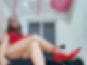 red shoes high heels red latex / латекс + туфли