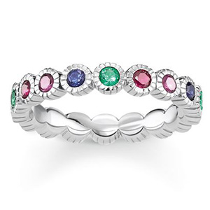 THOMAS SABO RING ROYALTY COLOURFUL STONES