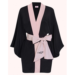 Agent Provocateur Kiki Kimono Black/Pink