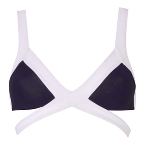 Agent Provocateur Mazzy Bikini Top White And Black size 32b 