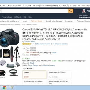 Canon EOS Rebel T5i 18.0 MP CMOS Digital Camera with EF-S 18-55mm f/3.5-5.6 IS STM Zoom Lens, Automatic Bounce and Swivel TTL Flash, Telephoto & Wide Angle Lenses, and Deluxe Accessory Kit