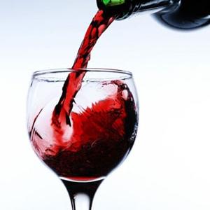 Glass of red wine