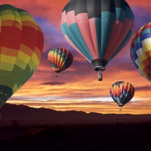 Take a hot air balloon ride