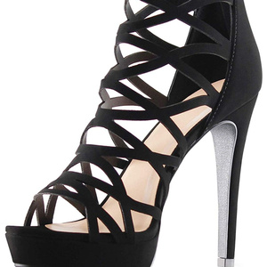 MARCOREPUBLIC Alexandra Womens Open Toe High Heels Platform Shoes Stiletto Dress Sandals