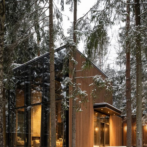 a house near the forest