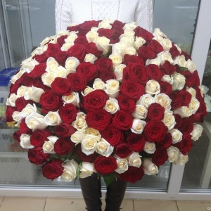A large bouquet of flowers