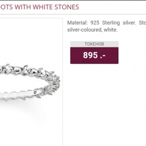 THOMAS SABO RING DOTS WITH WHITE STONES