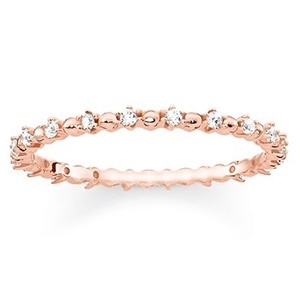 THOMAS SABO RING DOTS WITH WHITE STONES