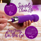 LuLu 7+ Upgraded Personal Wand Massager with Memory - Premium with 5 Speeds 20 Patterns - Cordless Powerful and Handheld - USB Rechargeable for Back and Neck Relief - Purple