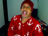 Mrjhon (21, Hispanic Cam Boy) performing deepthroat.