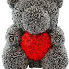 Teddy bear made of roses