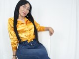 Blowmommy (44, Hispanic Cam Girl) performing deepthroat.