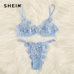 SHEIN blue lingerie