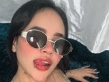 Soy Kim (23, Hispanic Cam Girl) performing deepthroat.