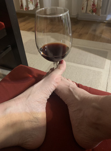 MistressMilfa Today you drink wine from my sexy legs photo 10507385